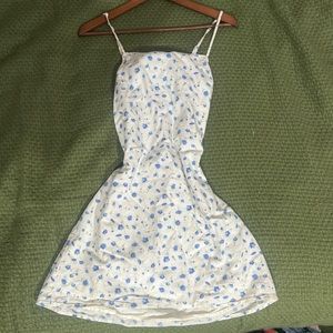 cute ditsy blue floral dress